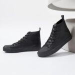 Men’s Black High Top Leather Sneakers