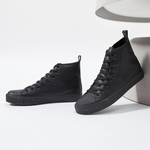Men’s Black High Top Leather Sneakers