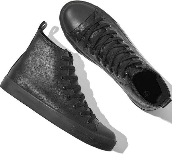 Men’s Black High Top Leather Sneakers